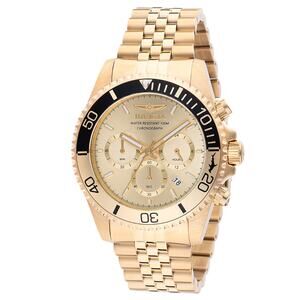 Invicta Pro Diver Titan Men's Watch 43mm Chronograph Quartz Gold Dial